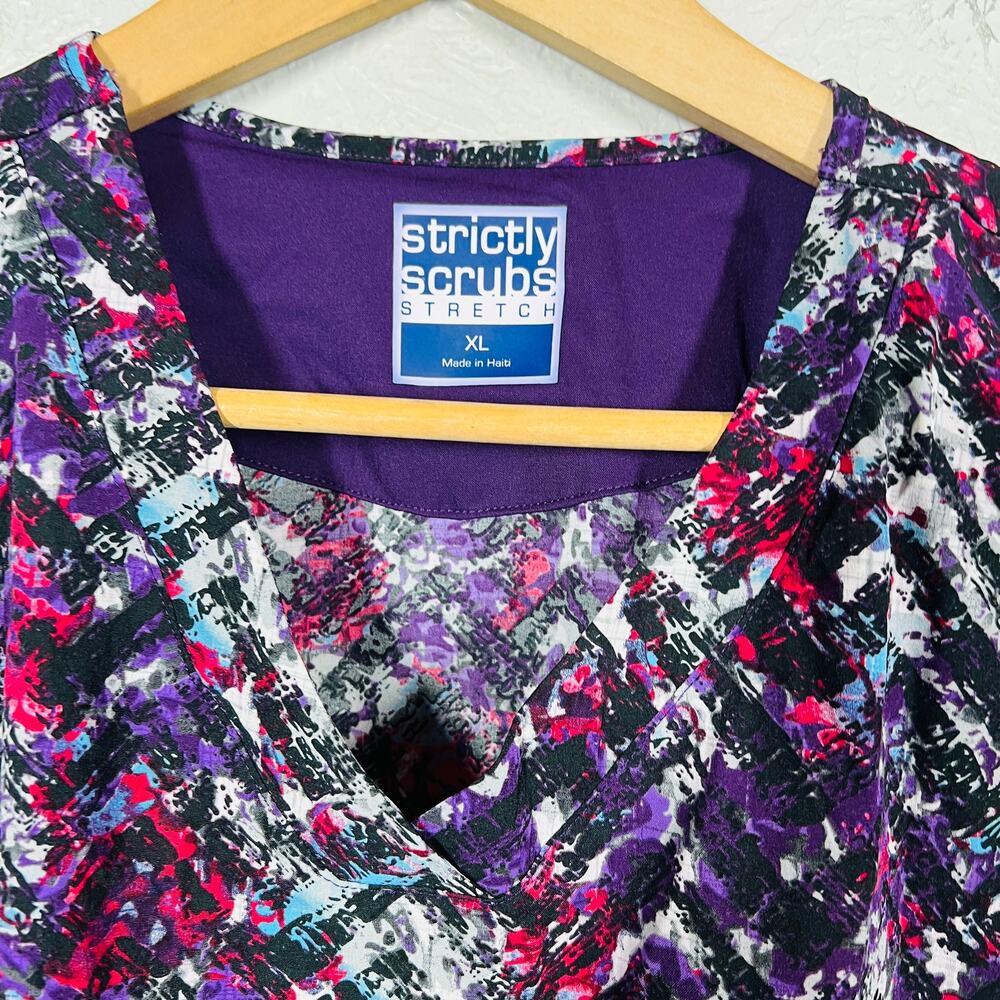 Strictly Scrubs Stretch Top Hospital Office Nurse Doctor Uniform Scrub - XL - Picture 3 of 4